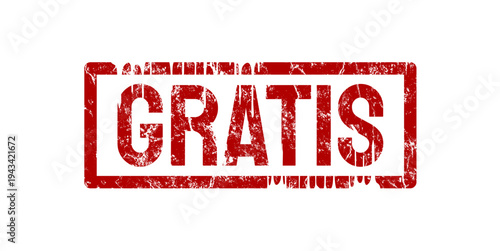 Gratis red rubber stamp - vector illustration