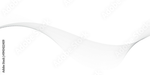 Abstract minimalist vector background with elegant gray flowing halftone wave lines and smooth layered curves on clean transparent surface for modern graphic design and web banner