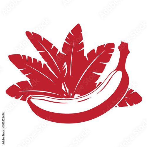 Red chili pepper with green leaves on white background  hot and spicy food ingredient