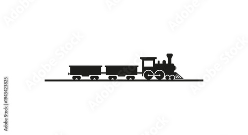 steam locomotive isolated on white