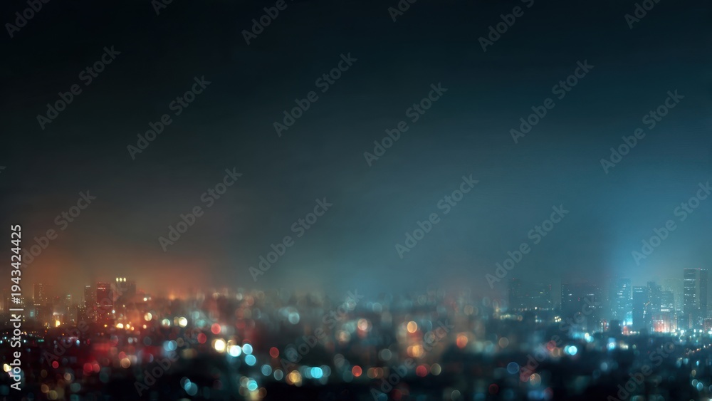 Fototapeta premium Night City Bokeh