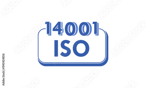 ISO 14001 certified logo template illustration
