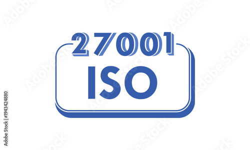 ISO 27001 certified logo template illustration