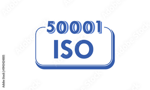 ISO 50001 certified logo template illustration