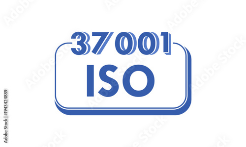 ISO 37001 certified logo template illustration