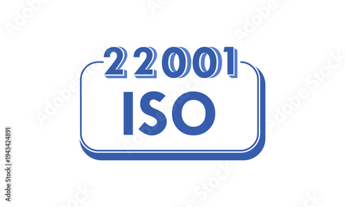 ISO 22001 certified logo template illustration