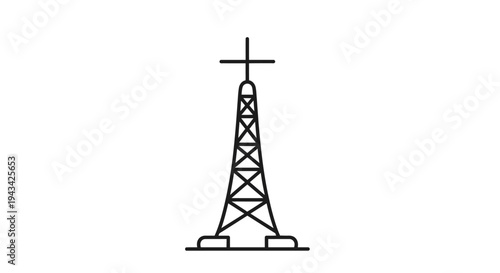 Radio Tower Broadcasting Communication Structure.