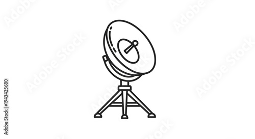 Satellite Dish On A Tripod Stand.