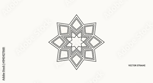 Geometric Star Shape Design Element.