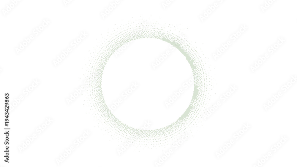 Fototapeta premium Abstract glowing circle with intricate patterns on white background - digital art