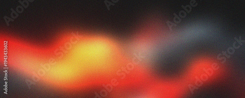 Fényképezés Abstract Red and Orange Glowing Light Leaks with Heavy Grain Texture and Soft Bl