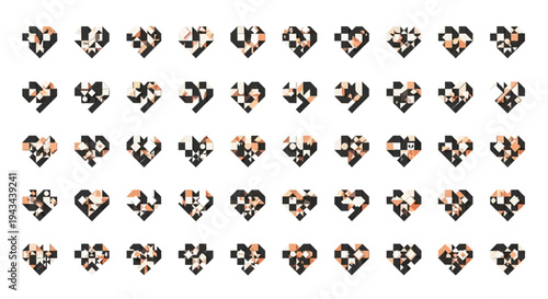 A collection of heart shaped designs.