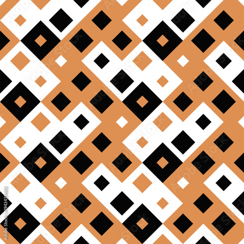 Seamless diagonal threetone square pattern background - repetitive repeating abstract geometric vector design