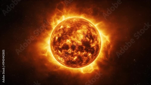 Burning Solar Sun in Deep Space Generative AI