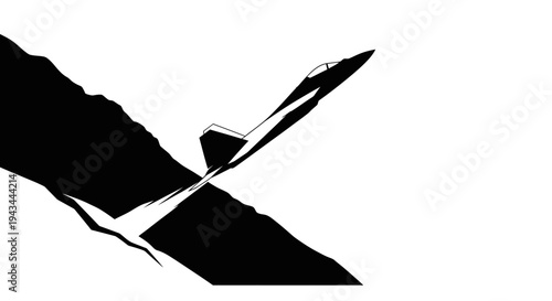 Fighter Jet Soars Above Dramatic Black Cloud Formation, Dynamic Aerial Combat Concept