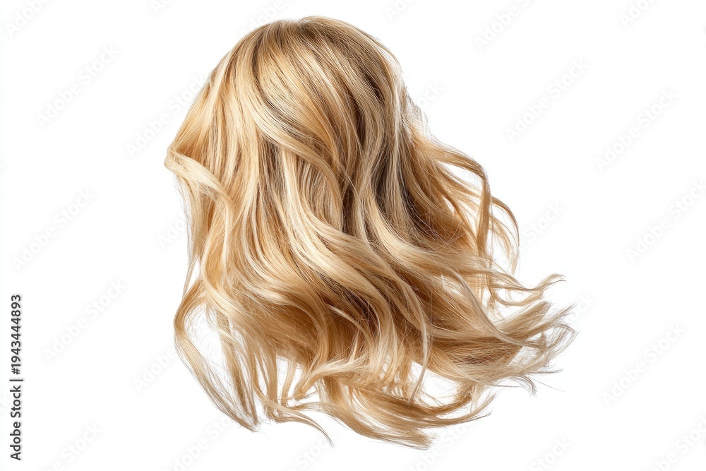 Naklejka premium Blonde hair on white background.