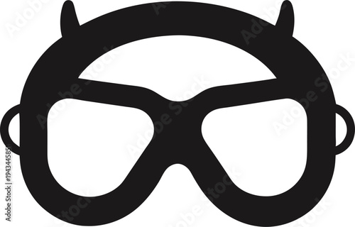 Goggles silhouette icon vector on white background 
