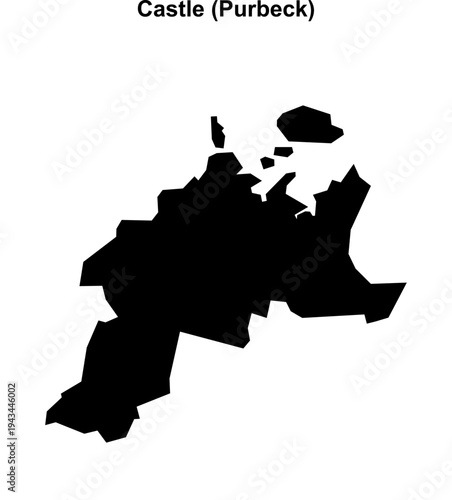Castle (England) blank outline map