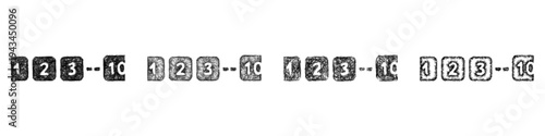Bild auf Leinwand Sketch pagination icon design set
