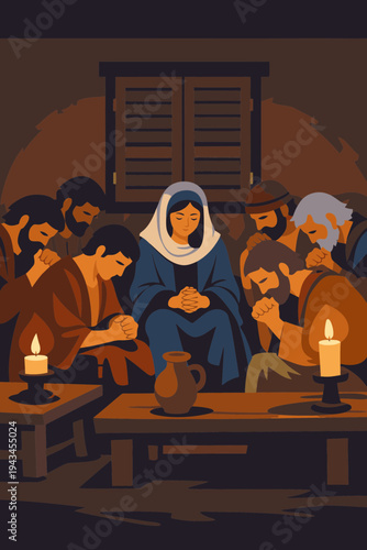 Mourning Disciples Waiting in Silence on Holy Saturday