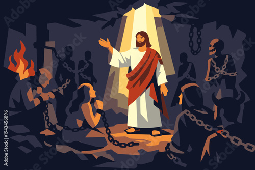 Christ's Descent Preaching to Spirits in Prison on Holy Saturday