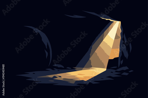 Hopeful Light Breaking into the Tomb on Holy Saturday Night