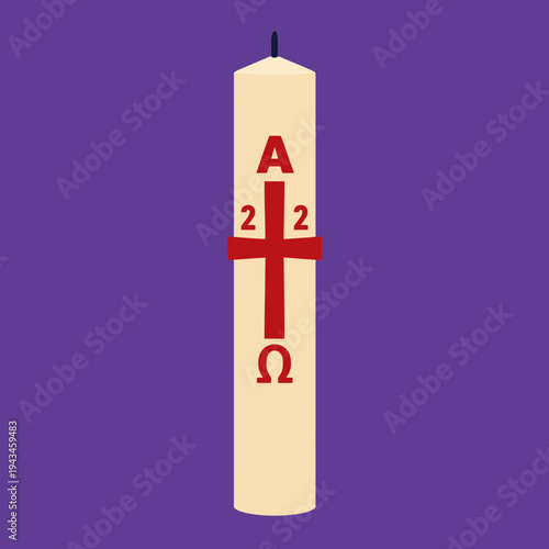 Paschal Candle Unlit Waiting for Holy Saturday Vigil