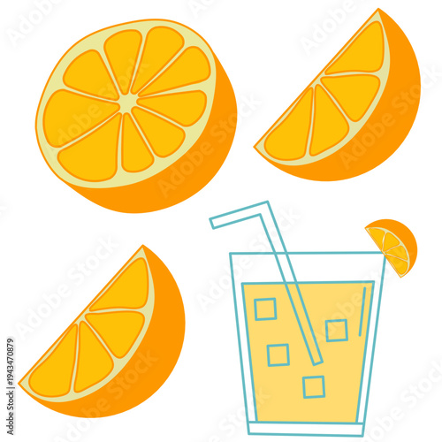 seamless citrus pattern, lemon slice isolated on white background, Freshness Orange Slice Frame, Fresh Orange Slice Illustration, orange vektor illustration, lime dan lemon vektor illustration.