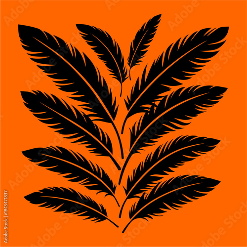 hojas, vector, fábrica, dechado, naturaleza, floral, ilustración, flor, emplumar, designio, arte, árbol, decoraciones, adorno, sucursal, símbolo, silueta, con textura, verde, elemento, verano, antique