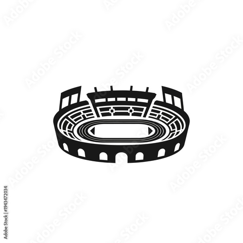 Iconic sports stadium with seating and arena view, symbolizing competition and events