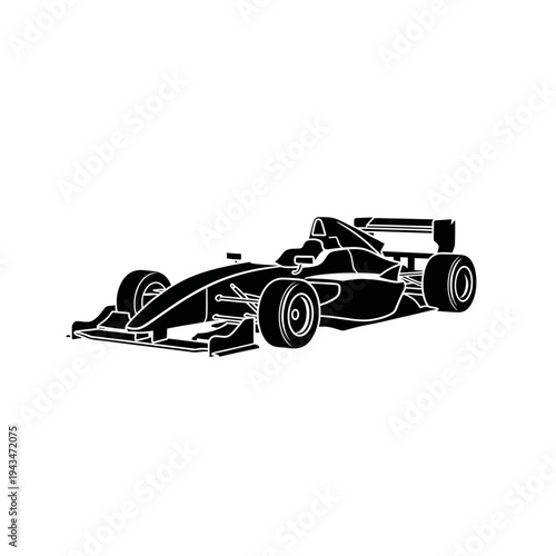 A Sleek Formula 1 Race Car Silhouette High-Speed Motorsport Iconography