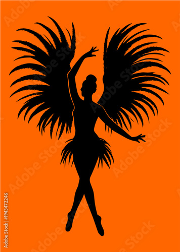 carnaval, mujer, plumas, brasil, vector, tatuaje, dragones, ilustración, silueta, animal, símbolo, ave, negro, designio, aguilas, arte, administrar, tribal, fantasía, caballo, dibujos animados, firmar