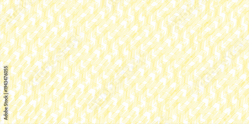 Yellow instant noodle, pasta and spaghetti texture with geometric wavy lines white. Ramen, pasta vector pattern. eps 10