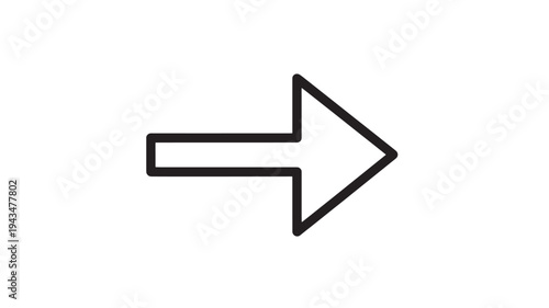 Right Turn Arrow Sign for Traffic Navigation and Wayfinding Concepts