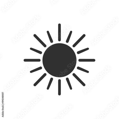Simple black sun icon design.
