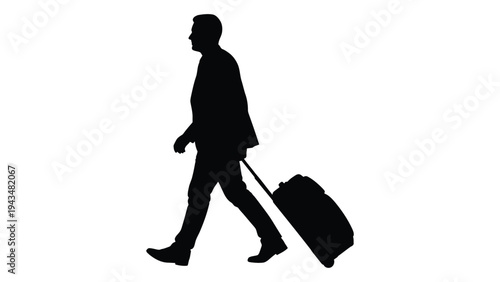 Man walking with a suitcase