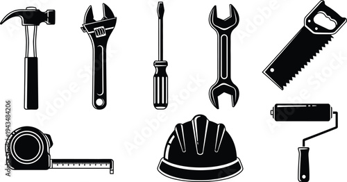 May day labor rights tools and equipment illustration