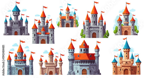 Fantasy Castle Collection: Medieval Fortress Illustrations