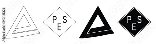 Approved ICON mark for power adapters, power extension cables, and equipment, TUV vector, PSE can be edited and isolated, eps 10