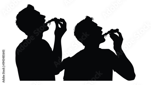 Two people smoking cigarettes