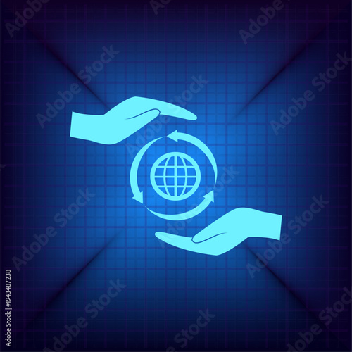 Vector illustration on a blue background