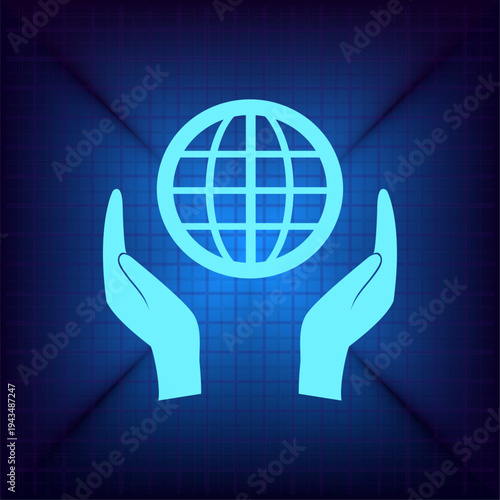 Vector illustration on a blue background