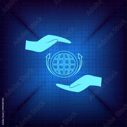 Vector illustration on a blue background