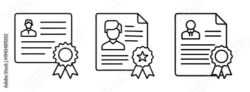 Job application resume cv certificate award document achievement qualification profile human