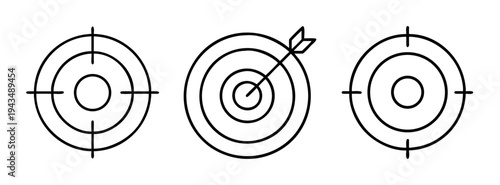 Targets with arrow vector illustration for business strategy and marketing success concept design