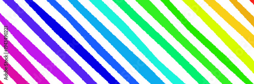 Vibrant torn paper rainbow stripes on white background for LGBTQ+ Pride Month and diversity