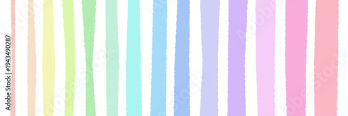 Pastel Rainbow Washi Tape Strips for Digital Scrapbooking and Bullet Journaling