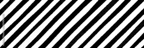 Industrial safety hazard warning stripes, black and white diagonal caution pattern background