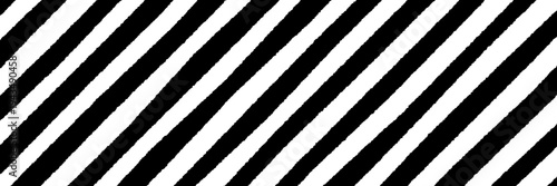 Black and White Diagonal Warning Stripes, Industrial Safety Hazard Pattern, Caution Background