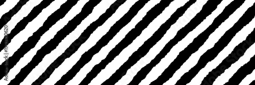 Black and White Torn Paper Strips for Punk Rock Zine Collage and DIY Scrapbook Aesthetic